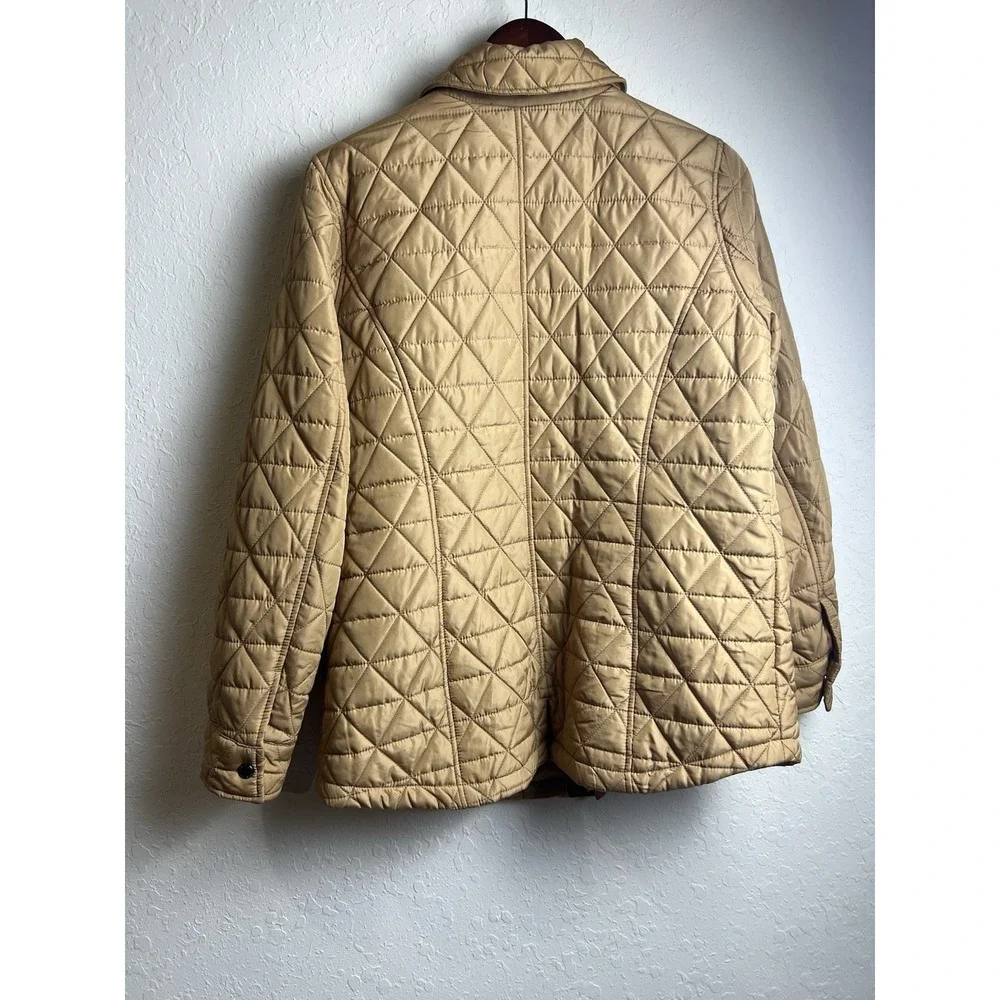 Isaac Mizrahi Live Womens Size Medium  Quilted Puffer Jacket Coat Leopard Lining - Picture 4 of 7